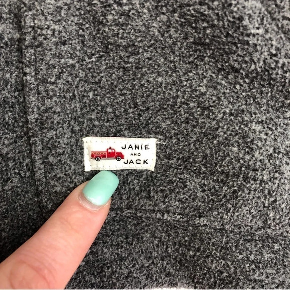 Janie and Jack jacket zip fleece charcoal gray size 6-12 months - Picture 7 of 7